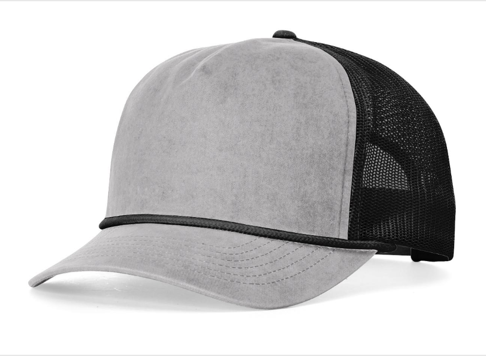 939 Grey / Black Richardson Bachelor Rope Hat Mesh Back