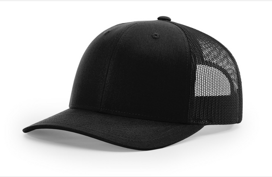 112 Black Richardson Adjustable Snapback Trucker Hat