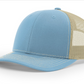 112 Columbia Blue / Khaki Richardson Adjustable Snapback Trucker Hat