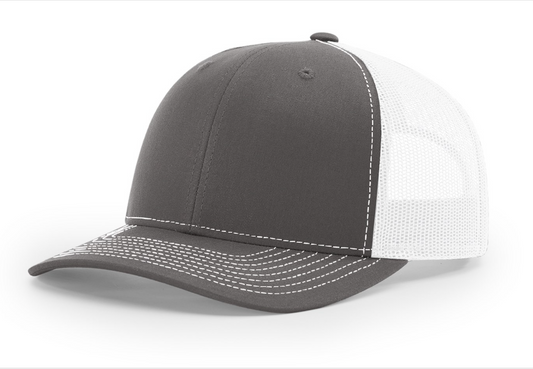 112 Charcoal / White Richardson Adjustable Snapback Trucker Hat