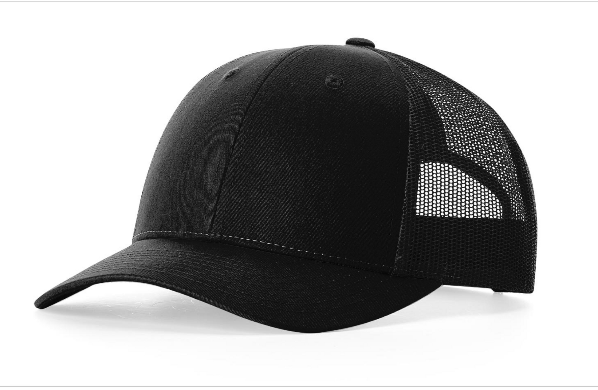 115 Black Richardson Low Profile Adjustable Snapback Trucker Hat