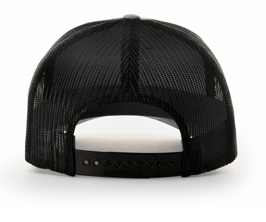 115 Charcoal / Black Richardson Low Profile Adjustable Snapback Trucker Hat
